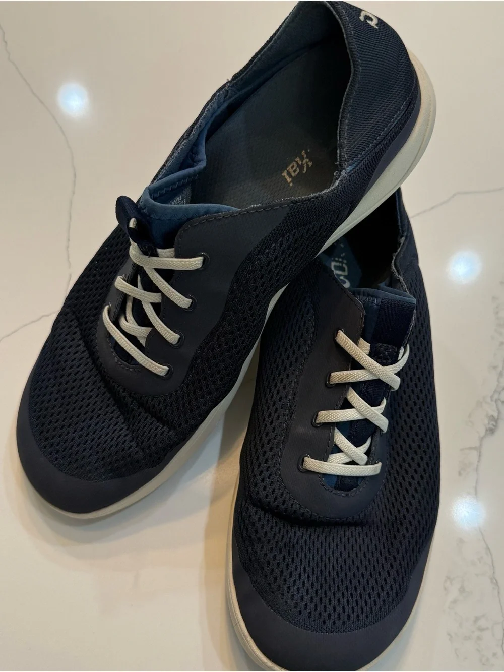 OluKai Moku Pae Boat Shoes Men’s 11 Trench Blue Slip On Casual Loafers Comfort